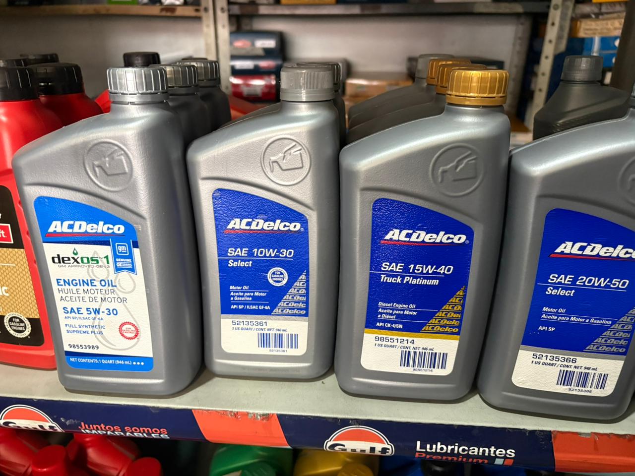 Aceites ACDelco Dexos1 y Select